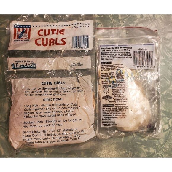 7 Packages Of Vintage Curly Doll HairB04 - Picture 9 of 9